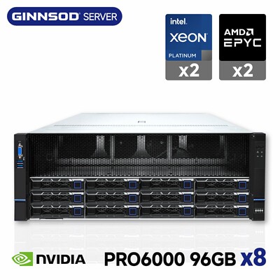 八卡PRO6000机架式标准4U服务器