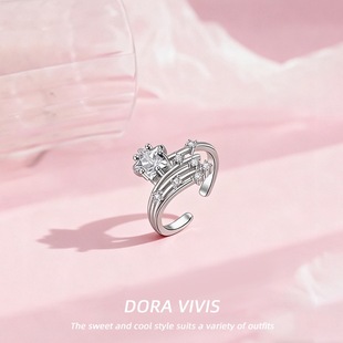 欧美热销新款日月星辰戒指女简约轻奢小众时尚百搭气质高级感指环