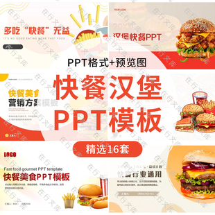 汉堡炸鸡快餐店介绍快消品快餐业餐饮招商加盟商业计划书ppt模板