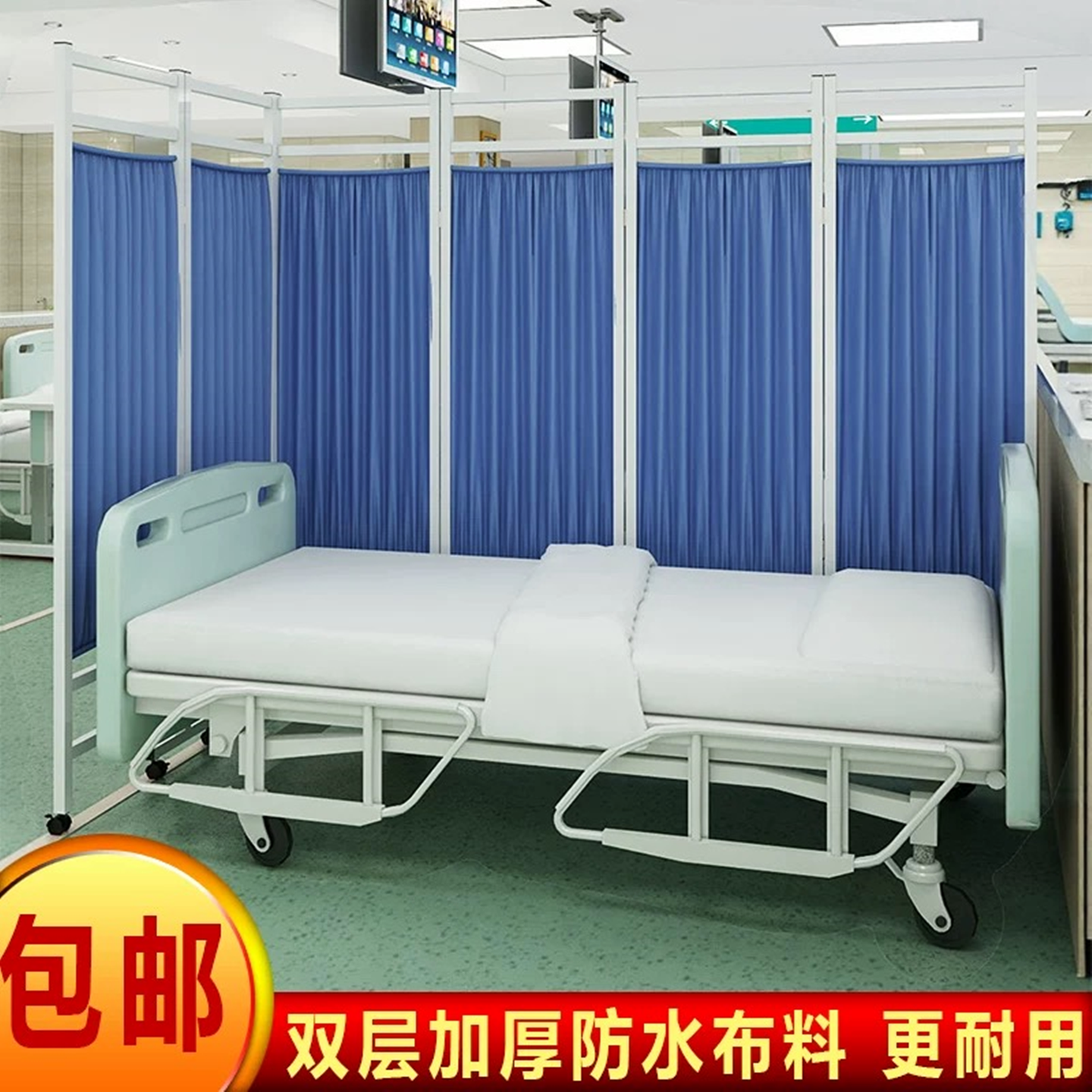 屏风隔断墙美容院可折叠移动铁艺