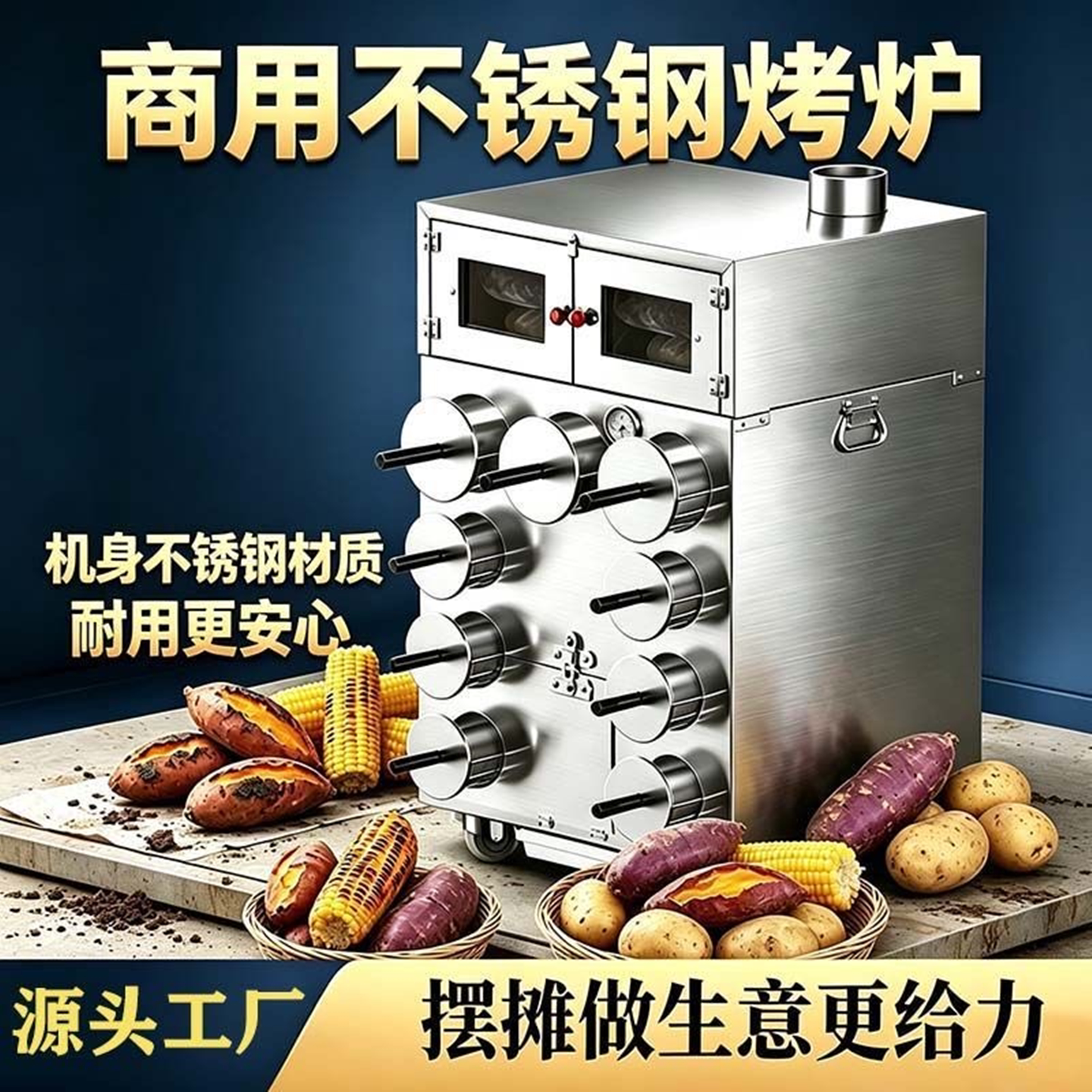 烤红薯烤炉摆地摊专用摆摊烤红薯的烤地瓜炉子燃气烤红薯机新型柴
