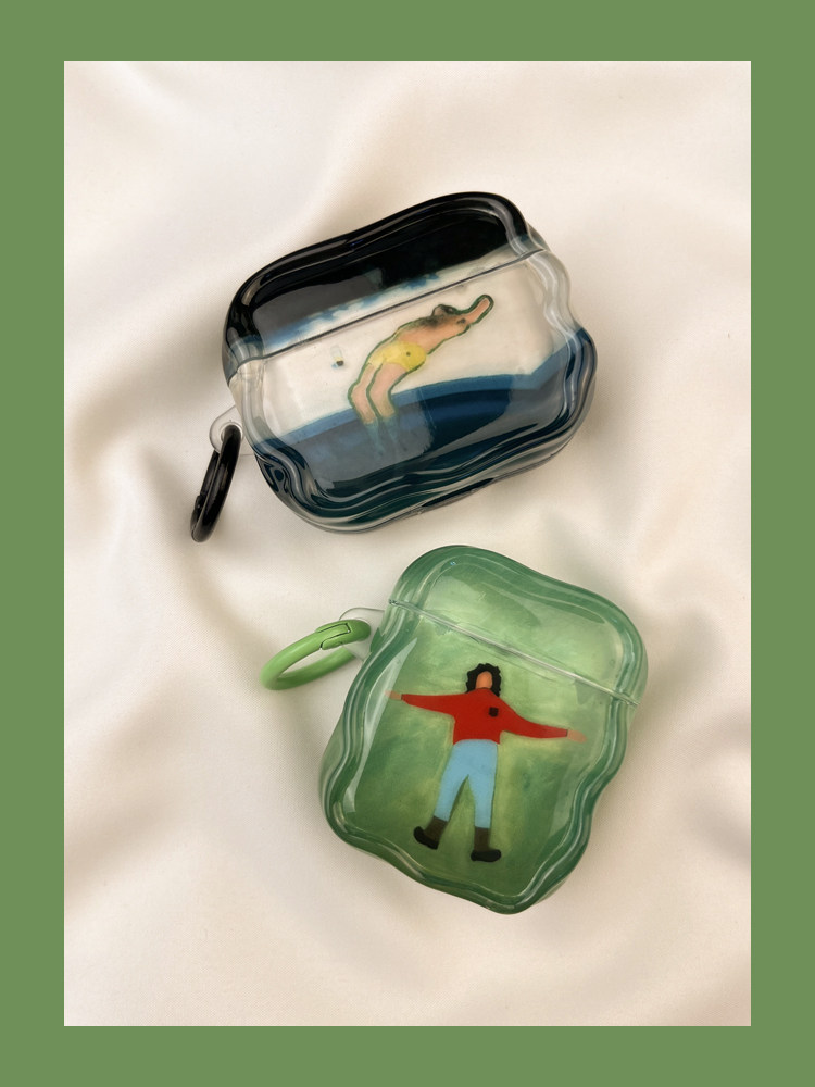เคสป้องกัน AirPods 5 ลายภาพวาดสีน้ำมันพื้นหญ้าสีเขียว เหมาะสำหรับ AirPods 4 เคสหูฟัง Apple Pro 3 รุ่นที่ 2 ไร้สายบลูทูธ รุ่นที่ 3 Aipods 2 รุ่นที่ 5 Airpod Pro รุ่นที่ 4