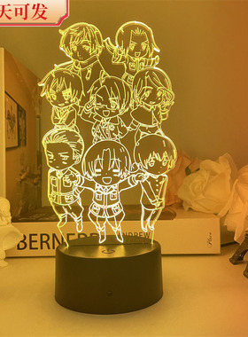 现货黑塔利亚APH周边led小夜灯亚瑟露西亚王耀阿尔手办二次元礼物
