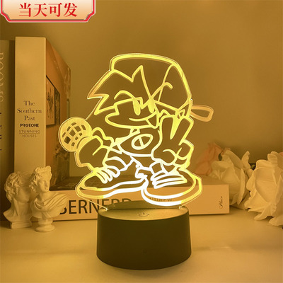 现货Friday Night Funkin周五夜放克BF游戏手办模型周边usb小夜灯