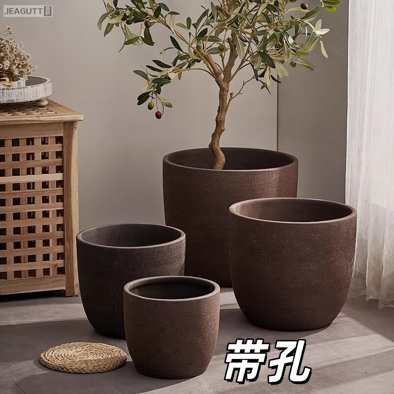 高档大号紫砂透气花盆大口径