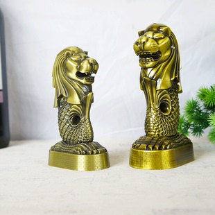 新加坡鱼尾狮摆件家居书房装饰旅游纪念品世界知名地标建筑模型