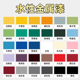 水性金属防锈漆栏杆铁门油漆免除锈家具翻新改色防水家用涂料SY