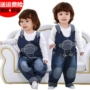 [Đặc biệt hàng ngày] quần yếm cho bé mùa xuân và mùa thu trẻ em denim mùa thu và mùa đông bé gái nam 1-2-3 tuổi - Quần jean quần legging bé gái