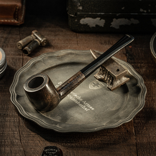 大汉烟斗原创撞球款手工直斗进口石楠木实木咬嘴绅士复古便携机车