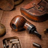 大汉原创霸主大气仓手持石楠烟斗复古硬汉机车旅行斗咬嘴可做封尘