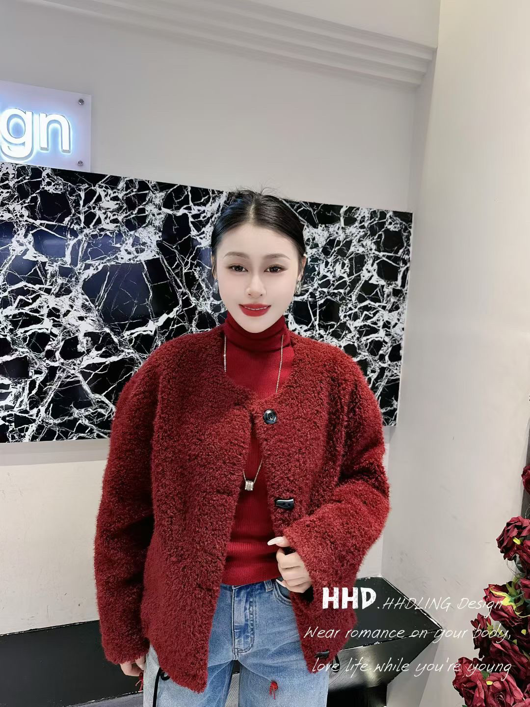 2026冬季新韩版时尚百搭显瘦女潮圆领长袖短外套女羊羔毛外套女,女装/女士精品,短外套,淘宝优惠券,粉丝福利购,淘宝优惠卷