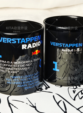 F1维斯塔潘 Simply Lovely 杯子F1红牛车队周边 趣味水杯马克杯