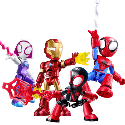 布鲁可神奇版漫威蜘蛛侠伙伴积木