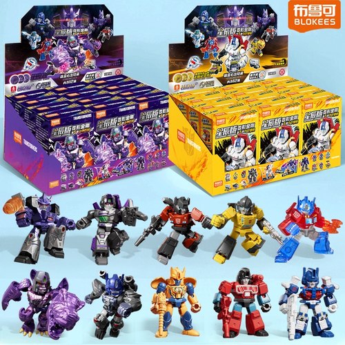布鲁可变形金刚玩具积木人手办
