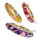 北京景泰蓝手镯双层镂空开口镯子儿童母子款 故宫颐和园礼品送朋友