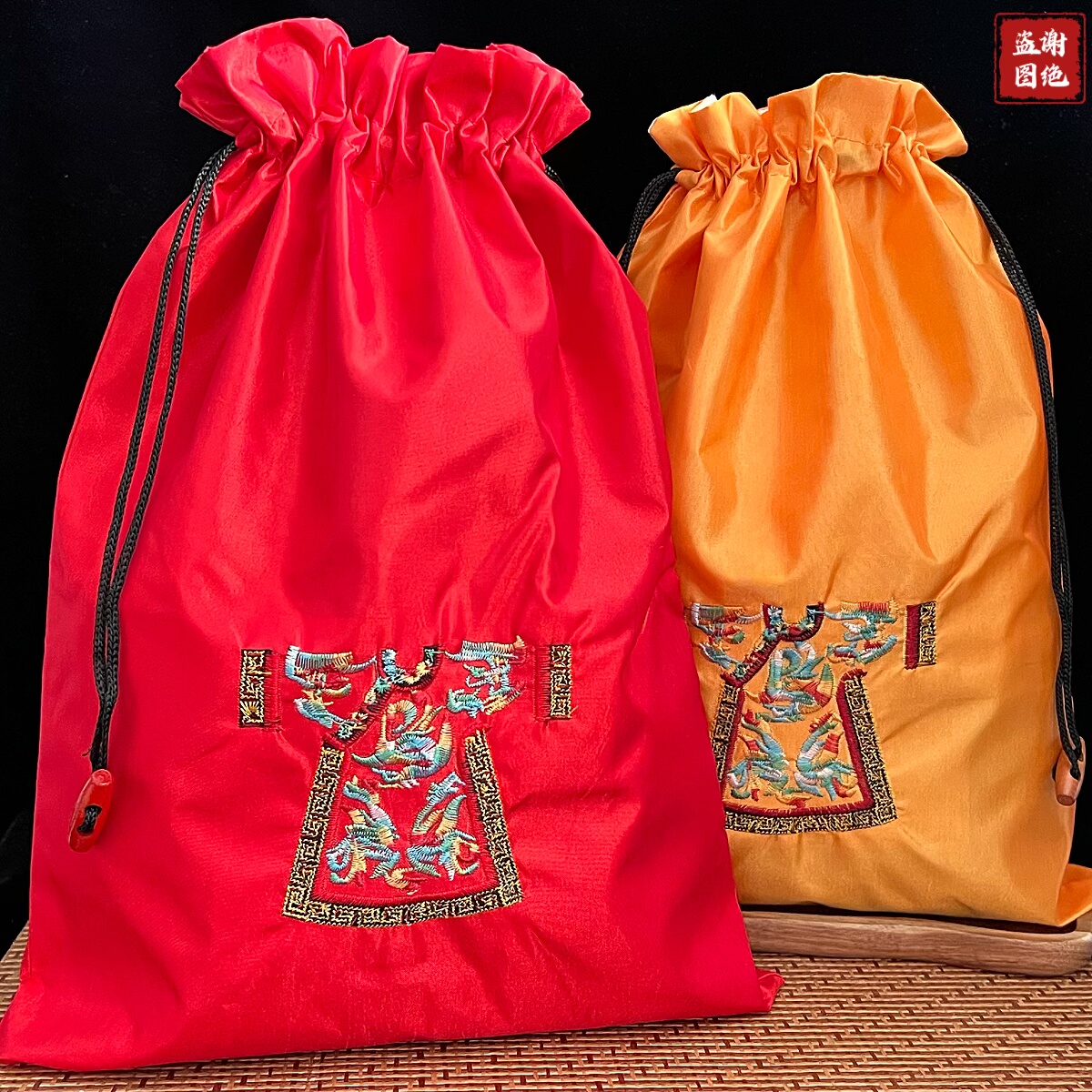 中国风刺绣特大号喜袋收纳鞋袋衣服年会礼品包装袋首饰袋锦囊布袋