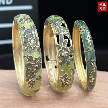 北京景泰蓝手镯故宫手镯老旅游纪念品珐琅彩细碎花女生镯子小清新