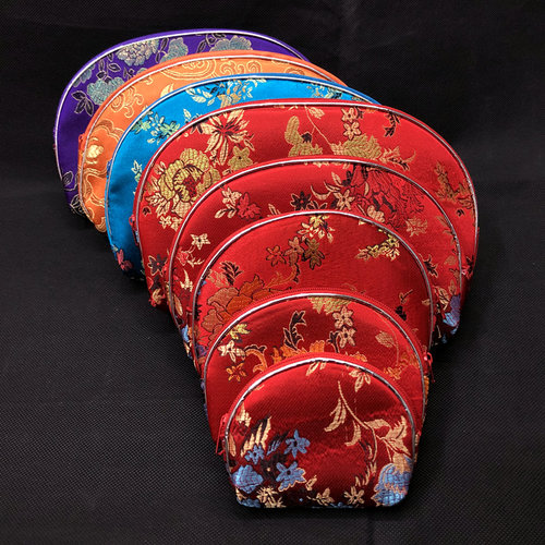 零钱包拉链零钱包丝绸五套包锦缎