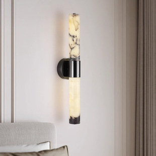 客厅壁灯高级意式 轻奢大理石长条卧室床头沙发背景墙灯饰