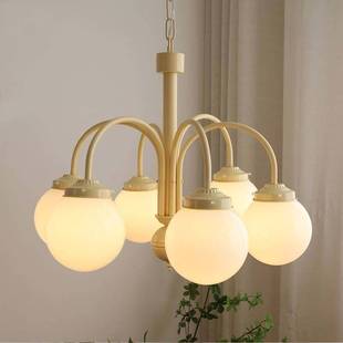 法式 复古主卧室吊灯香草米色奶油北欧客厅灯田园中古书房衣帽间灯