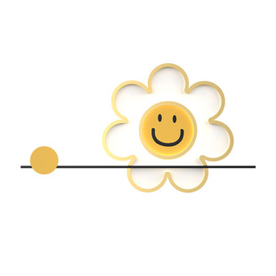 儿童房壁灯北欧温馨卡通笑脸气球房间灯现代简约男女孩卧室床头灯