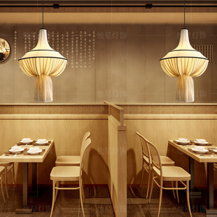 法式 楼梯间设计师灯具 布艺吊灯中古风艺术客厅卧室餐厅民宿复式