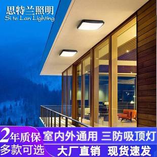 LED户外防水吸顶灯别墅阳台走廊楼梯民宿入户大门凉亭三防吸顶灯