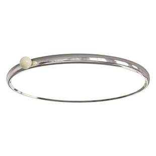 卧室灯中古风高级感铬色圆形吸顶灯护眼全光谱超薄创意奶豆房间灯