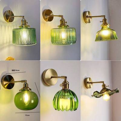 日式复古黄铜壁灯现代北欧床头客厅卧室简约卫生间浴室镜前灯