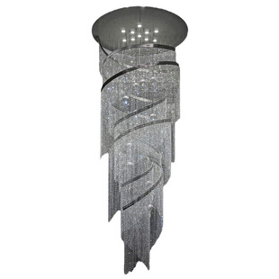 酒店大堂别墅复式 楼中空大厅挑空水晶客厅灯现代简约轻奢水晶吊灯