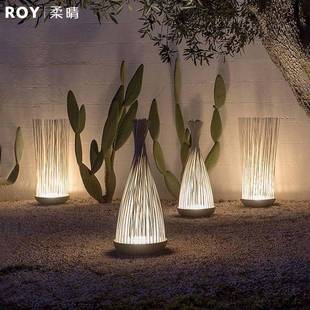 光纤庭院草坪灯防水别墅花园小区景区装 饰氛围灯露台户外落地灯