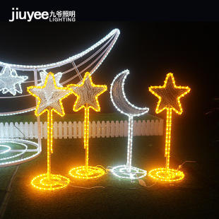 led大月亮造型灯 led游乐场灯光秀 led月亮造型灯 led星星月亮灯