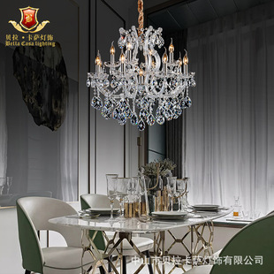 欧式 吊灯轻奢蜡烛水晶灯客厅灯现代大气酒店别墅餐厅贝拉卡萨灯饰