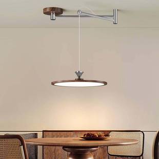 2025新款 中古风吧台灯具 创意飞碟餐厅吊灯摇臂可位移餐桌主灯法式