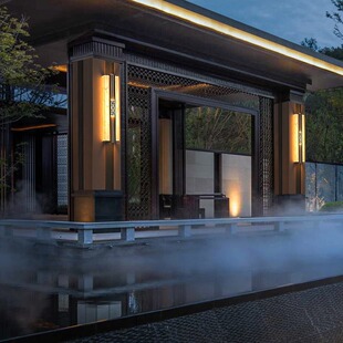 户外壁灯防水新中式 别墅外墙灯大门灯仿云石景观灯 庭院灯接电款