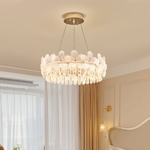 法式 奶油风大气餐厅卧室大气轻奢灯具 轻奢水晶吊灯客厅灯2026新款