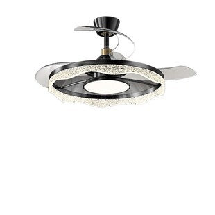 新款 摇头风扇灯北欧隐形风扇灯家用智能隐形风扇灯卧室吸顶风扇灯