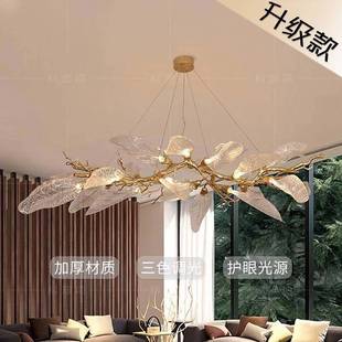 2025新款 艺术感轻奢餐厅吊灯大厅餐厅灯水晶别墅客厅楼梯工程吊灯