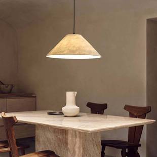 中古侘寂风日式 书房棋牌室禅意茶室氛围灯 餐厅吧台餐桌吊灯新中式