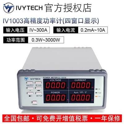 IVYTECH高精度交流功率计IV1001 IV1002 IV1003艾维泰科电参数测
