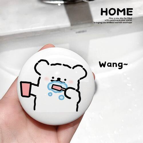 线条小狗浴室水盆漏水塞洗脸盆