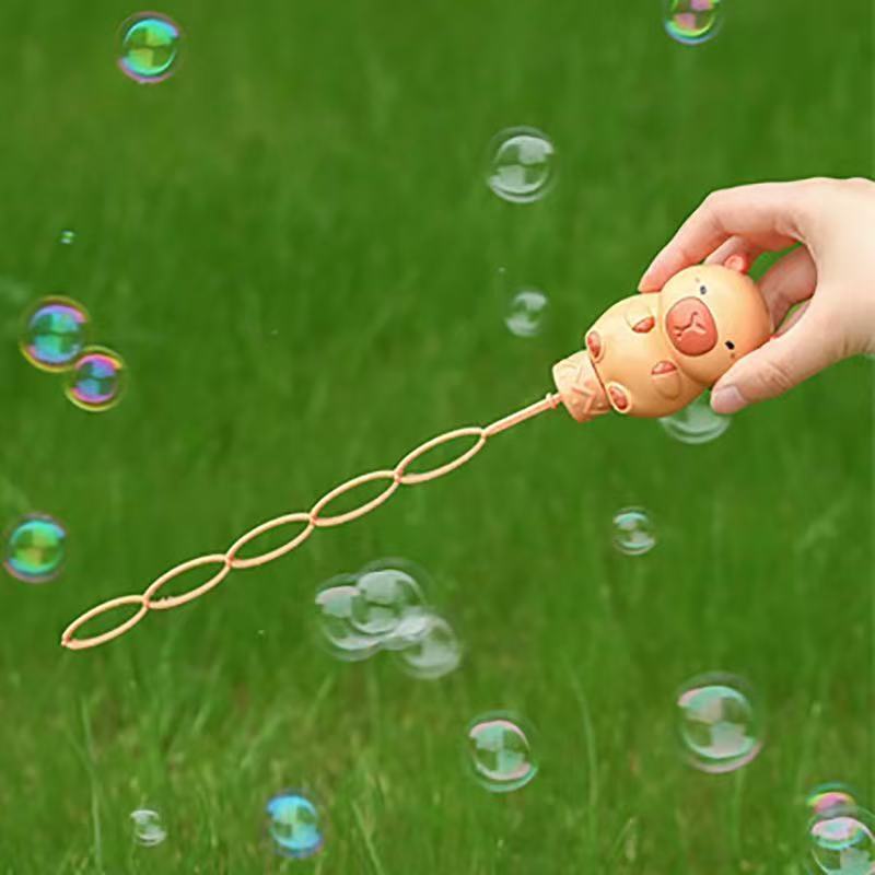 卡皮巴拉大号手持泡泡棒户外玩具