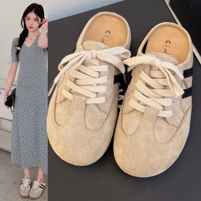 春秋勃肯鞋女平底包头半拖鞋女外穿2026新款一脚蹬德训鞋单0121z,女鞋,勃肯鞋/软木鞋,淘宝优惠券,粉丝福利购,淘宝优惠卷