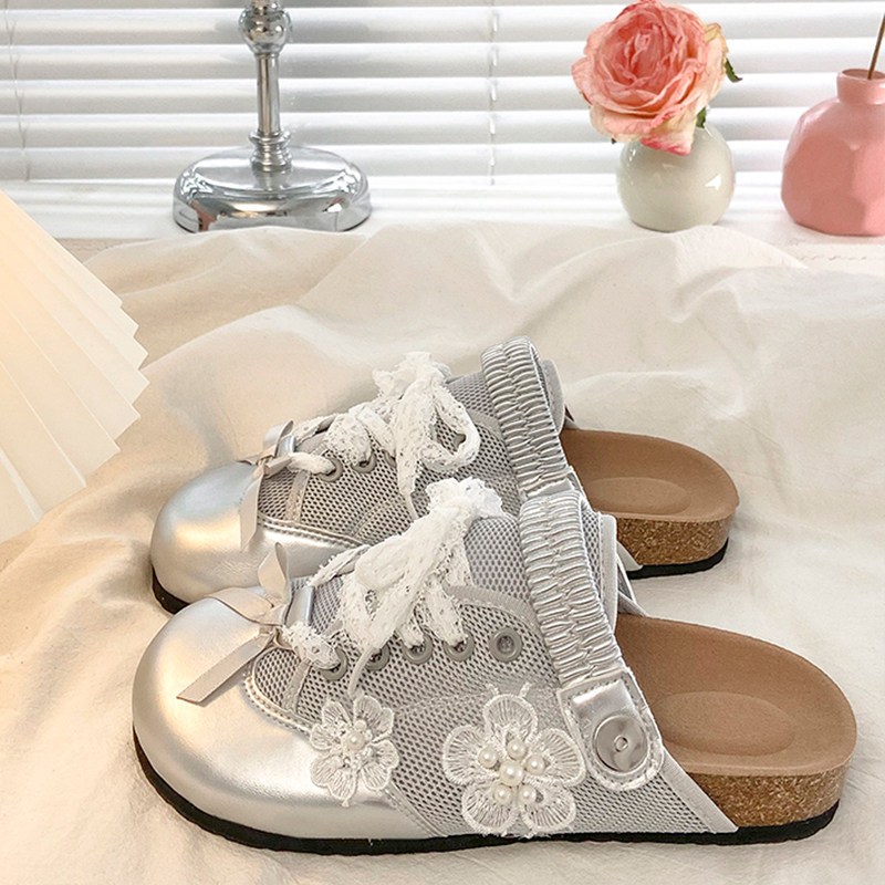 春秋芭蕾系勃肯鞋女蕾丝系2026新款厚底百搭包头半拖鞋凉鞋0121z,女鞋,勃肯鞋/软木鞋,淘宝优惠券,粉丝福利购,淘宝优惠卷