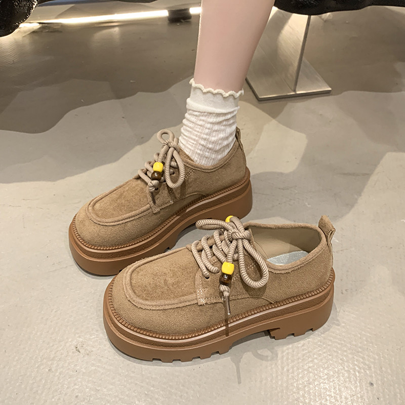 春季厚底勃肯鞋女2026新款通勤百搭英伦风系带小皮鞋松糕系0109z,女鞋,勃肯鞋/软木鞋,淘宝优惠券,粉丝福利购,淘宝优惠卷