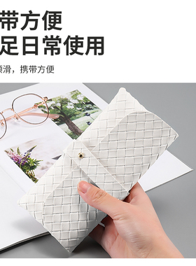 日本皮质眼镜盒便携收纳盒高级感眼镜袋墨镜包眼睛盒女式太阳镜盒