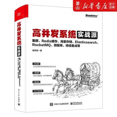 新华正版 高并发系统实战派集群Redis缓存海量存储Elasticsearch RocketMQ微服务持续集成等 谢恩德