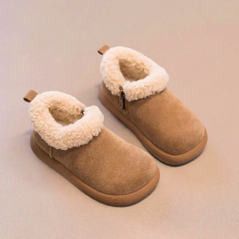 女童加绒勃肯鞋2025冬季儿童棉鞋大童冬鞋女孩毛毛鞋小土豆雪地靴