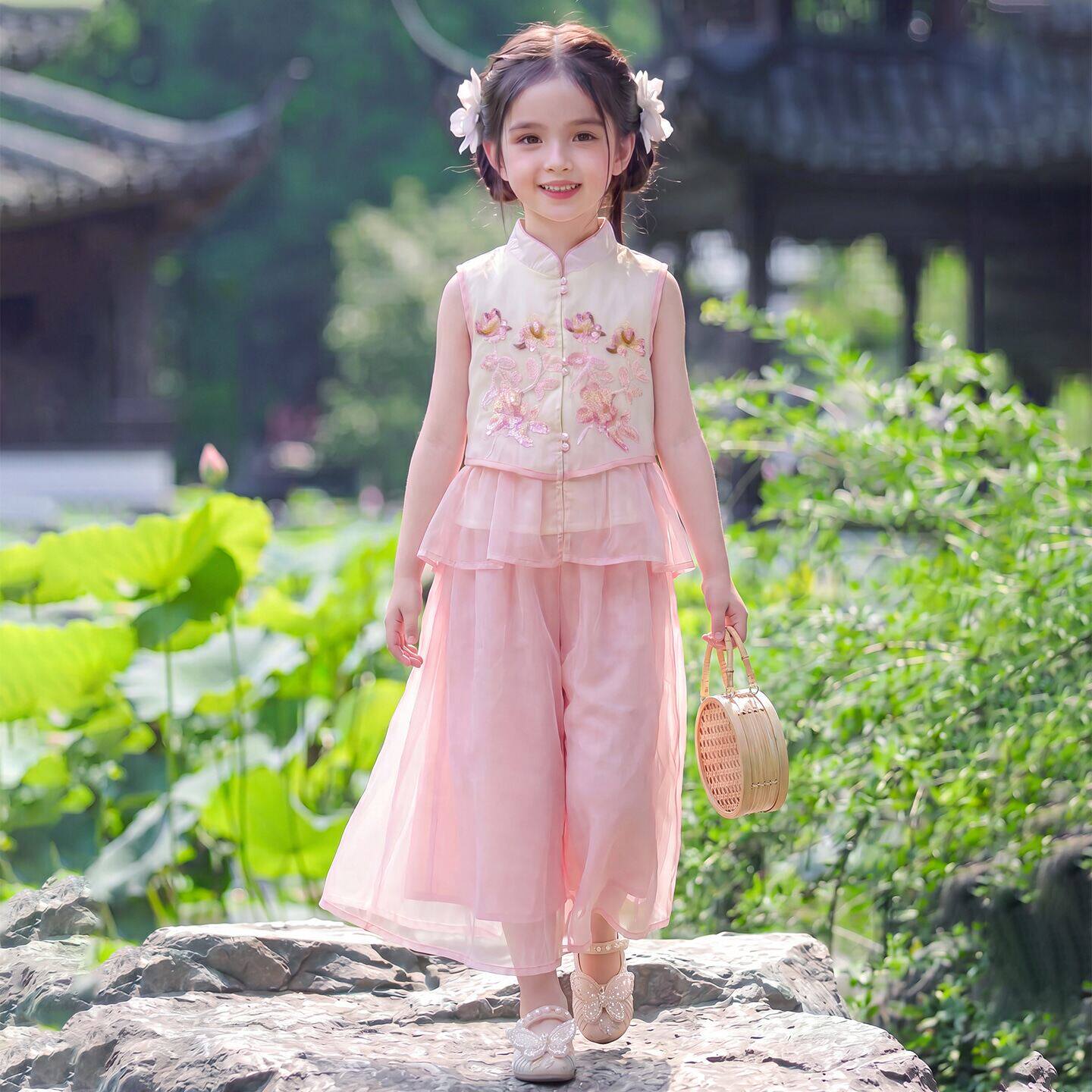汉服女童2026夏季新款超仙齐胸襦裙古装女宝夏女孩儿童连衣裙