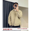 外套秋冬潮流宽松休闲鸭绒保暖上衣韩 假两件短款 轻薄款 羽绒服男士